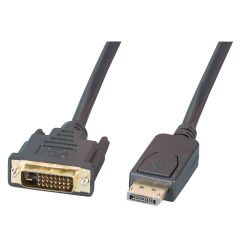 Kabel Video DisplayPort => DVI 24&plus;1, ST/ST,  1.0m