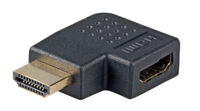 Kabel Video HDMI, Kupplung, Typ A, Bu/St, Stecker rechts gewinkelt