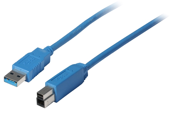 Kabel USB3.0, 1.0m, A(St)/B(St); blau,