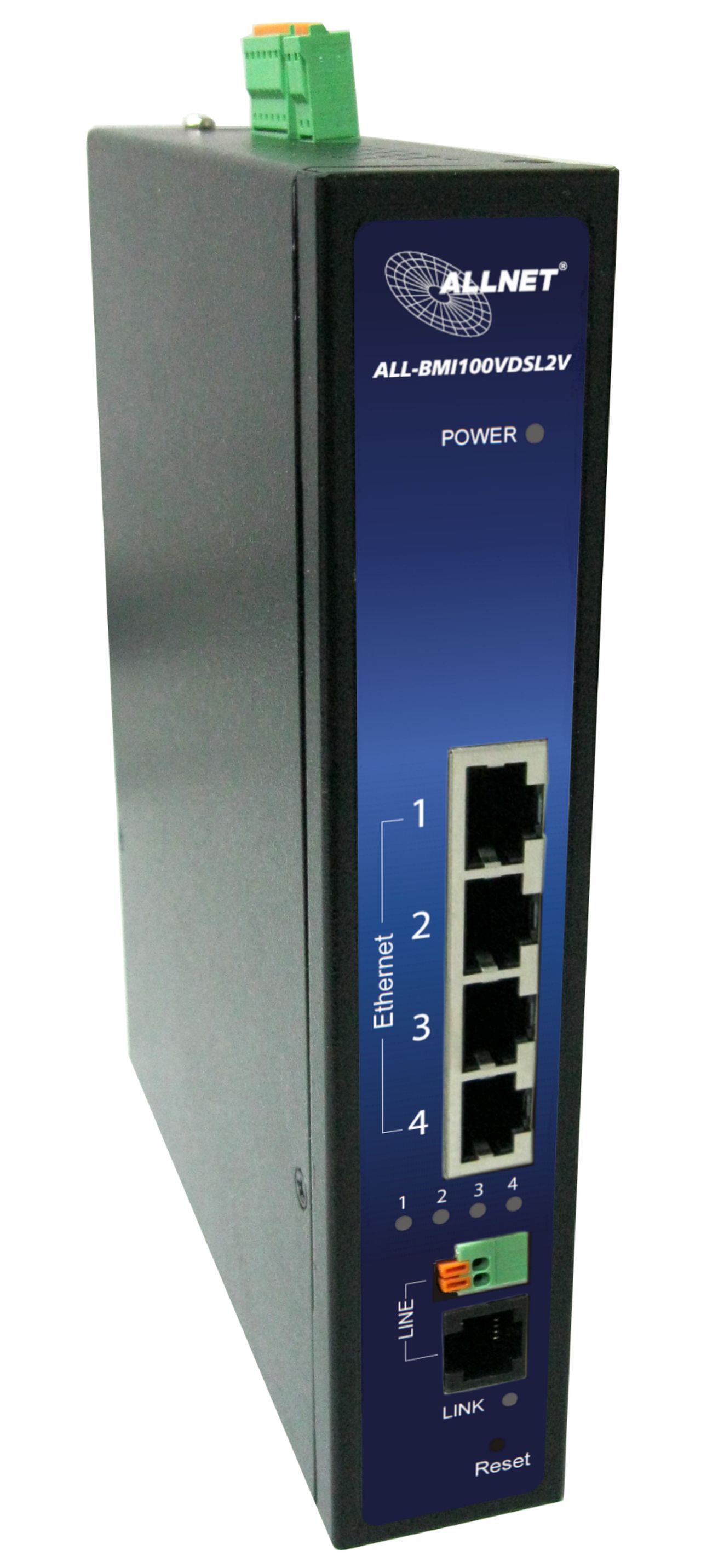 ALLNET ISP Bridge Modem VDSL2 mit Vectoring Industrial IP30 VDSL2V "ALL-BMI100VDSL2V"