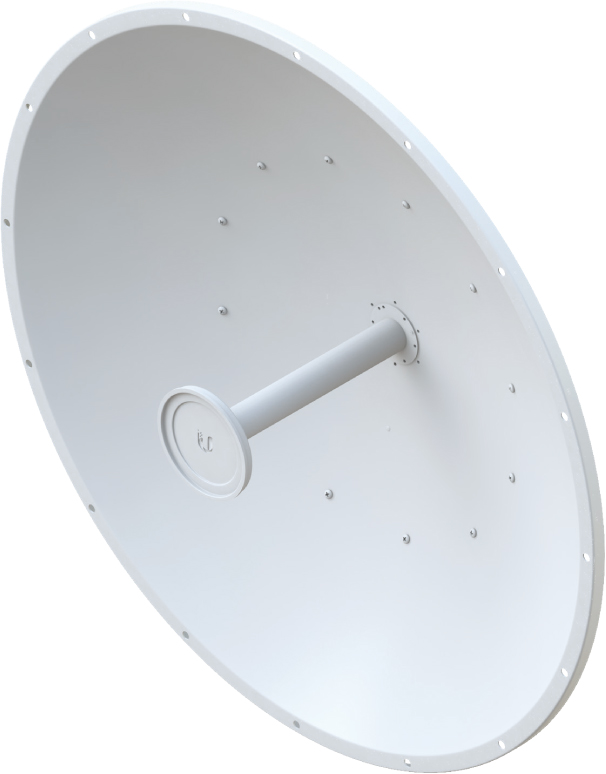 Ubiquiti airFiberX dish antenna, 5GHz 34dBi, slant 45 degree