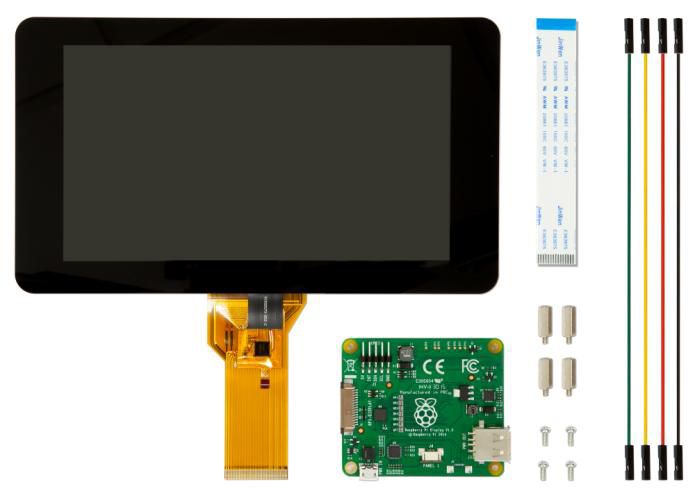 Raspberry Pi Zubehör - offizielles Display 7" Touch 800x480 Pixel DSI Port