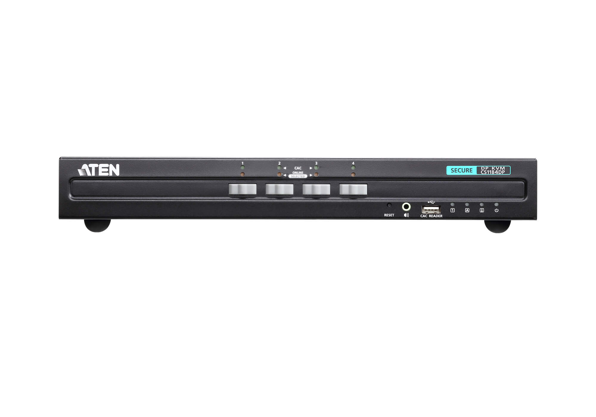 Aten KVM-Switch  4-fach Audio/DP(Displayport), USB, Secure,