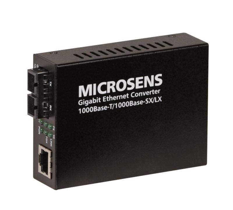 Microsens Gigabit Medienkonverter 1000Base-T/1000Base-LX, SC-Stecker