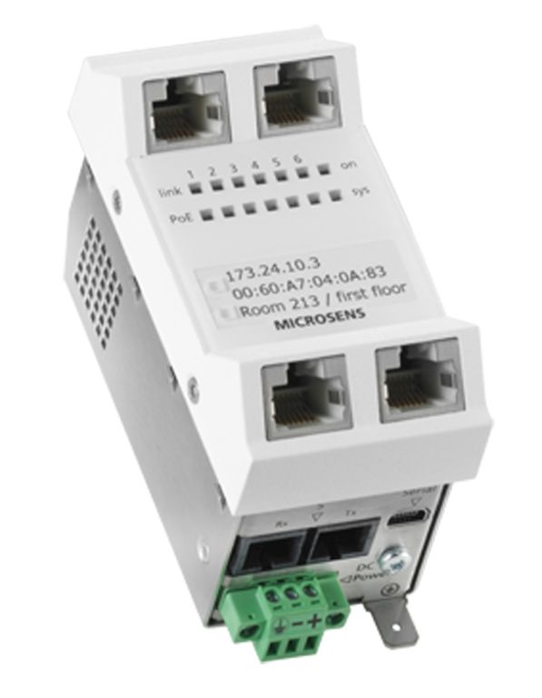 Microsens Installations-Switch 6 Port Gigabit PoE&plus; vert. Einbau, MS440210PM-48G6&plus;