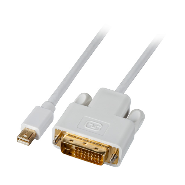 Kabel Video DisplayPort Mini -> DVI,  ST/ST,  1.0m, weiss,