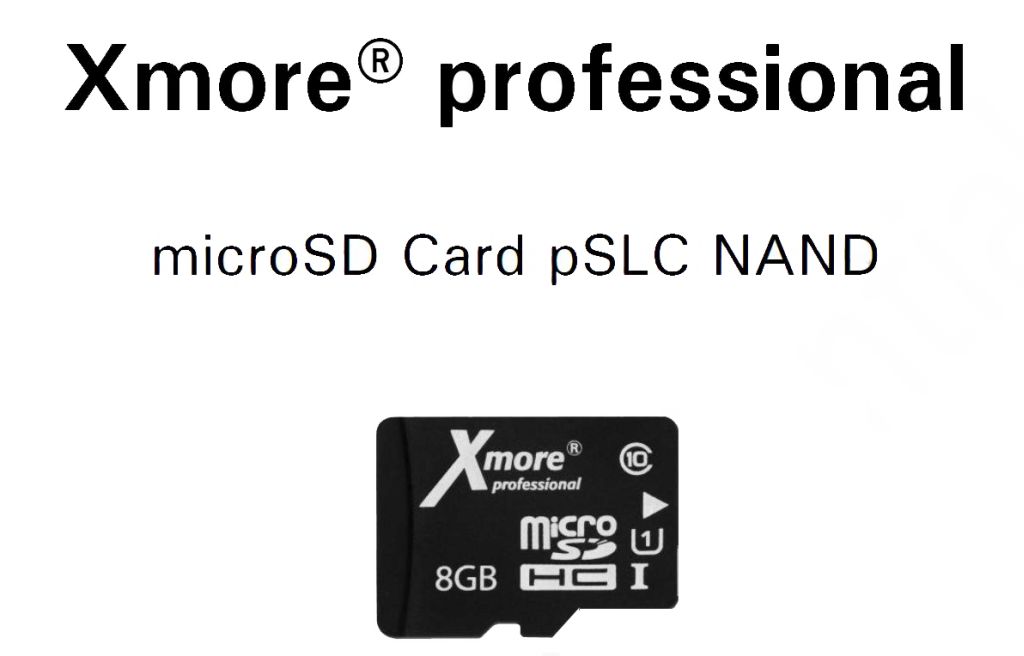 Flash Xmore microSD pSLC 8GB Industrial SD Karte