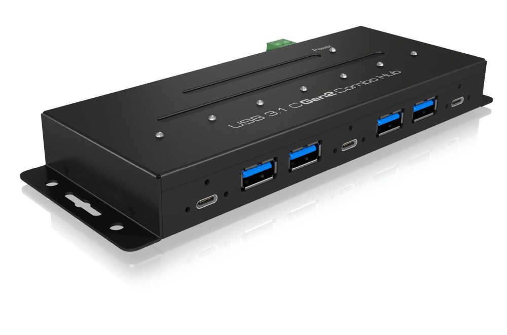 ICY Box USB 3.1 Hub, 7-port, Industrie-Hub, (Type C&plus;A), IB-HUB1477-C31,