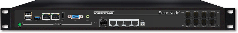 Patton SmartNode Open Gateway Appliance,  Trinity OS, 4 SIP Sessions (SIP back-to-back calls), SIP-TLS; 4 LAN/WAN Ethernet Ports