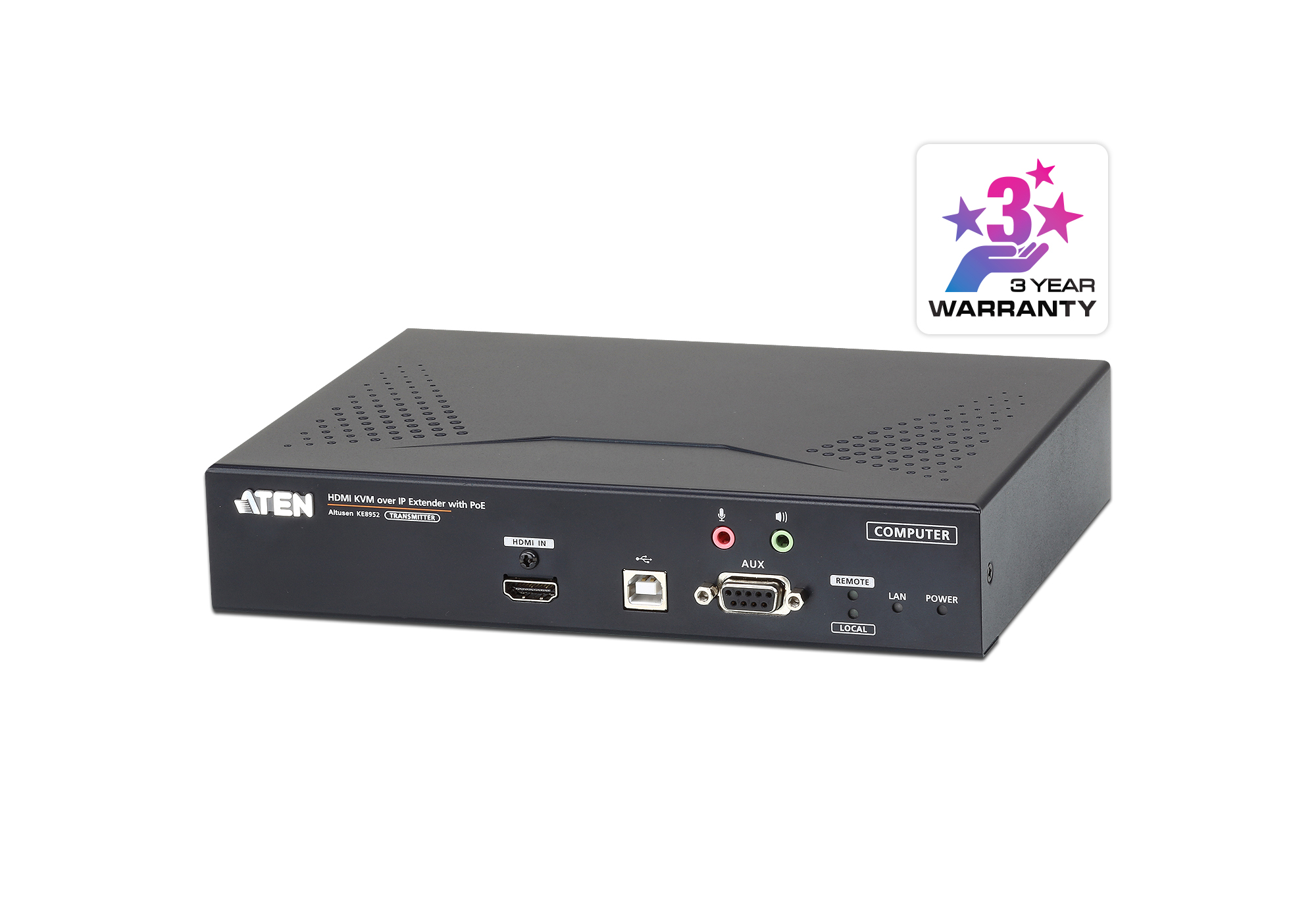 Aten KVM-Switch, 4K HDMI Einzeldisplay KVM over IP with PoE Sender