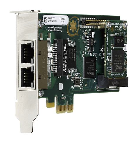 Digium PCIe Wildcard TE235 (Dual-Span) 2xPRI
