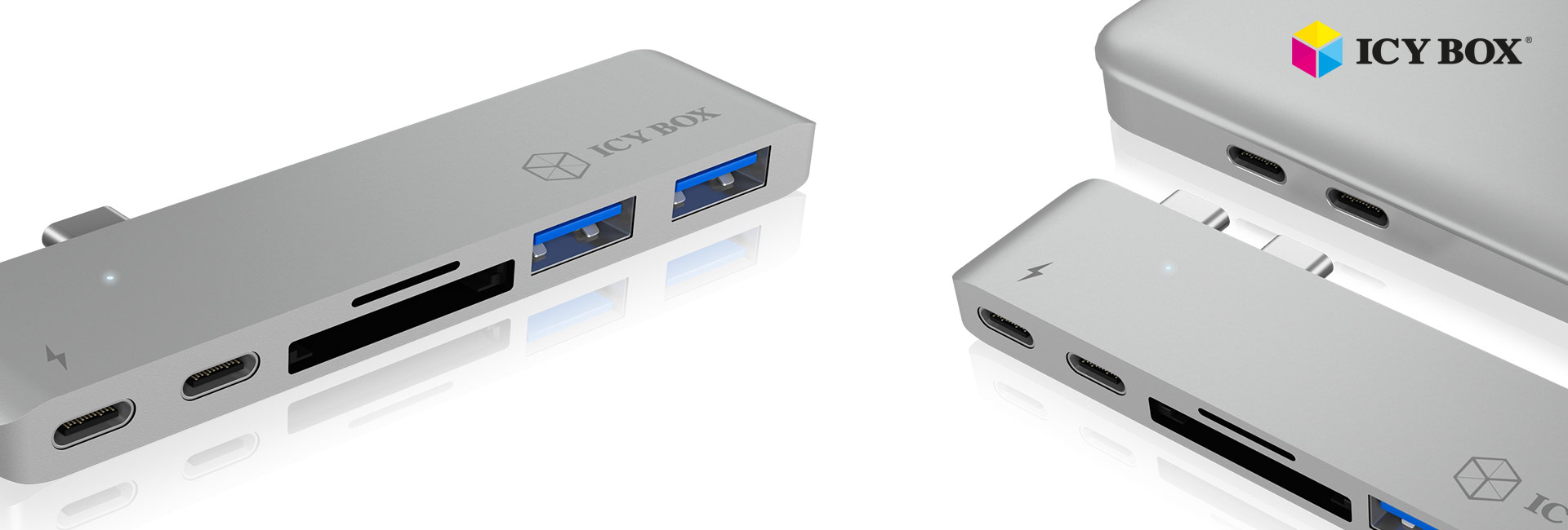 ICY Box Adapter, USB dual TypC auf USB 3.0/USB TypC/SD&plus;micro SD, IB-DK4036-2C