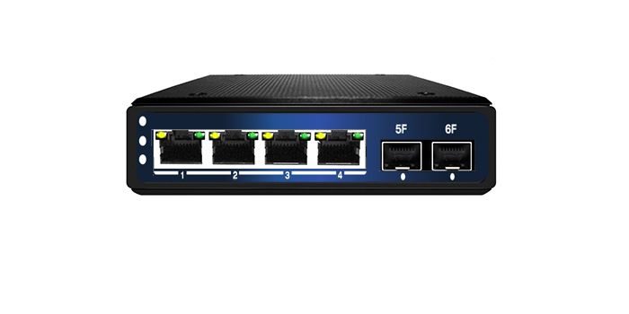 ALLNET Switch unmanaged industrial 4 Port Gigabit / 4x LAN / 2x SFP / Lüfterlos / DIN / IP40 / "ALL-SGI8104v2"