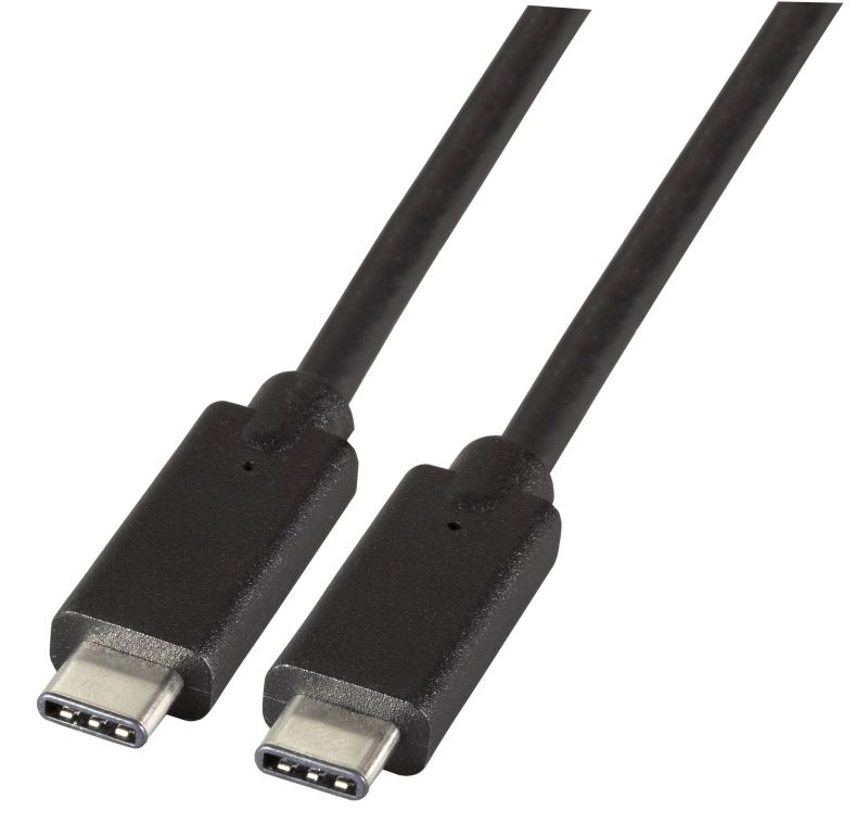 Kabel USB3.1, 1.0m, C(St)/C(St), schwarz, 5G/3A,