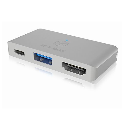 ICY Box Adapter, USB 3.0 Type-C Multi Dockingstation(Thunderbolt/HDMI/USB A&plus;C), IB-DK4030-2C,