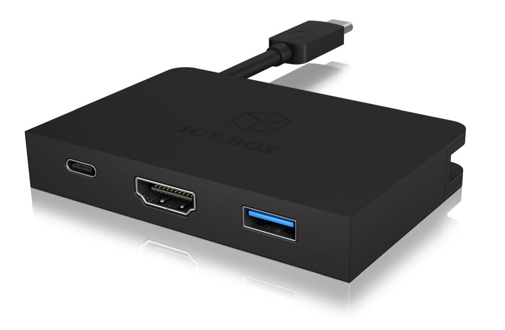 ICY Box Adapter, USB Type-C Dockingstation(USB 3.0 Type-A&plus;C/HDMI), IB-DK4021-CPD,