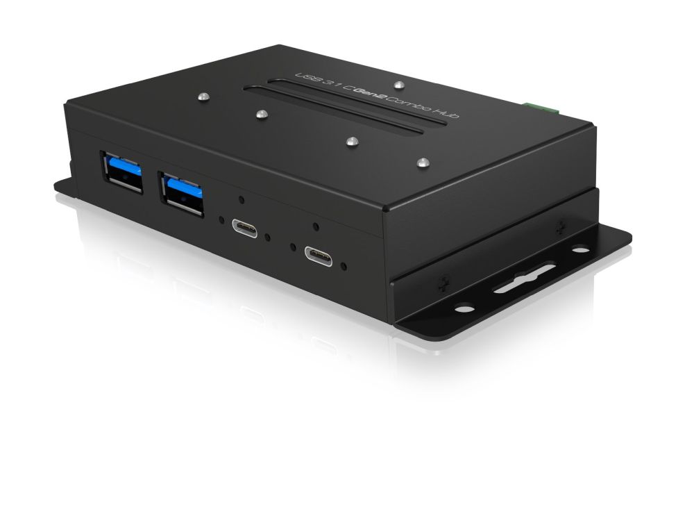 ICY Box USB 3.1 Hub, 4-port, Industrie-Hub, (Type C&plus;A), IB-HUB1477-C31,