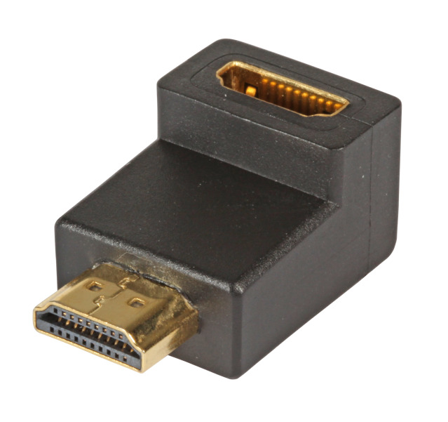 Kabel Video HDMI, Kupplung, Typ A, Bu/St, 90Grad