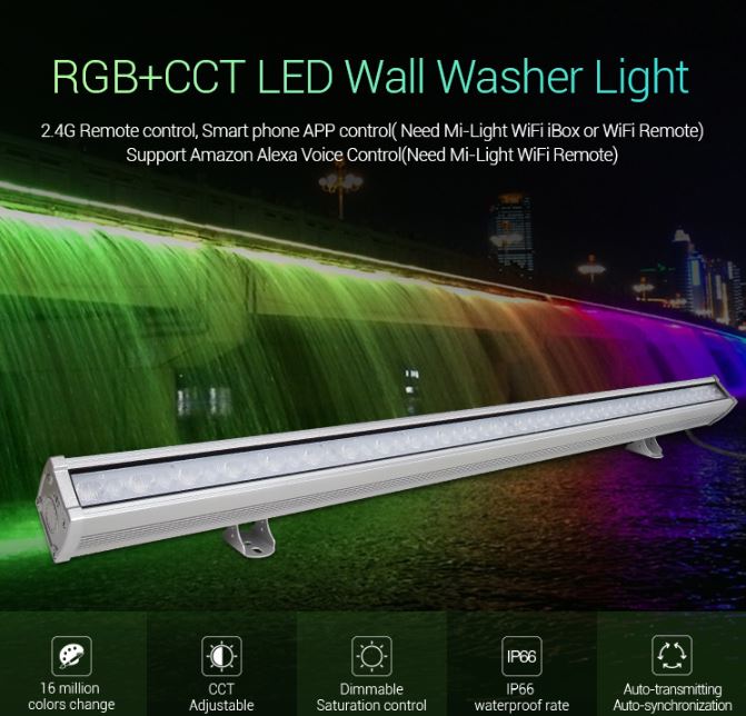Synergy 21 LED Wallwasher 48W RGB&plus;CCT IP66 *Milight/Miboxer*