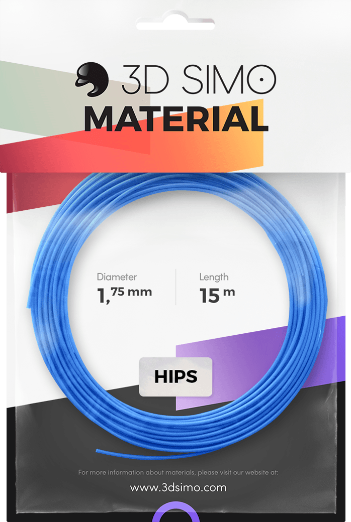 3Dsimo Filament HIPS blau, pink & gelb