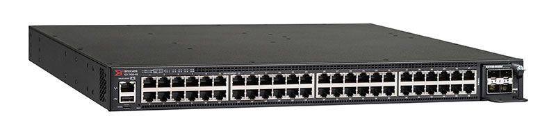 CommScope Ruckus Networks ICX 7450 Switch 48-port 1 GbE SFP fiber switch bundle includes 4x10G SFP&plus; uplinks, 2x40G QSFP&plus;