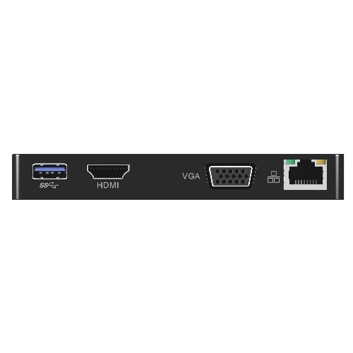 ICY Box Adapter, USB 3.0 B(Buchse) Typ auf Ethernet LAN 1000Mbit&plus;VGA&plus;USB3.0&plus;HDMI, IB-DK401,