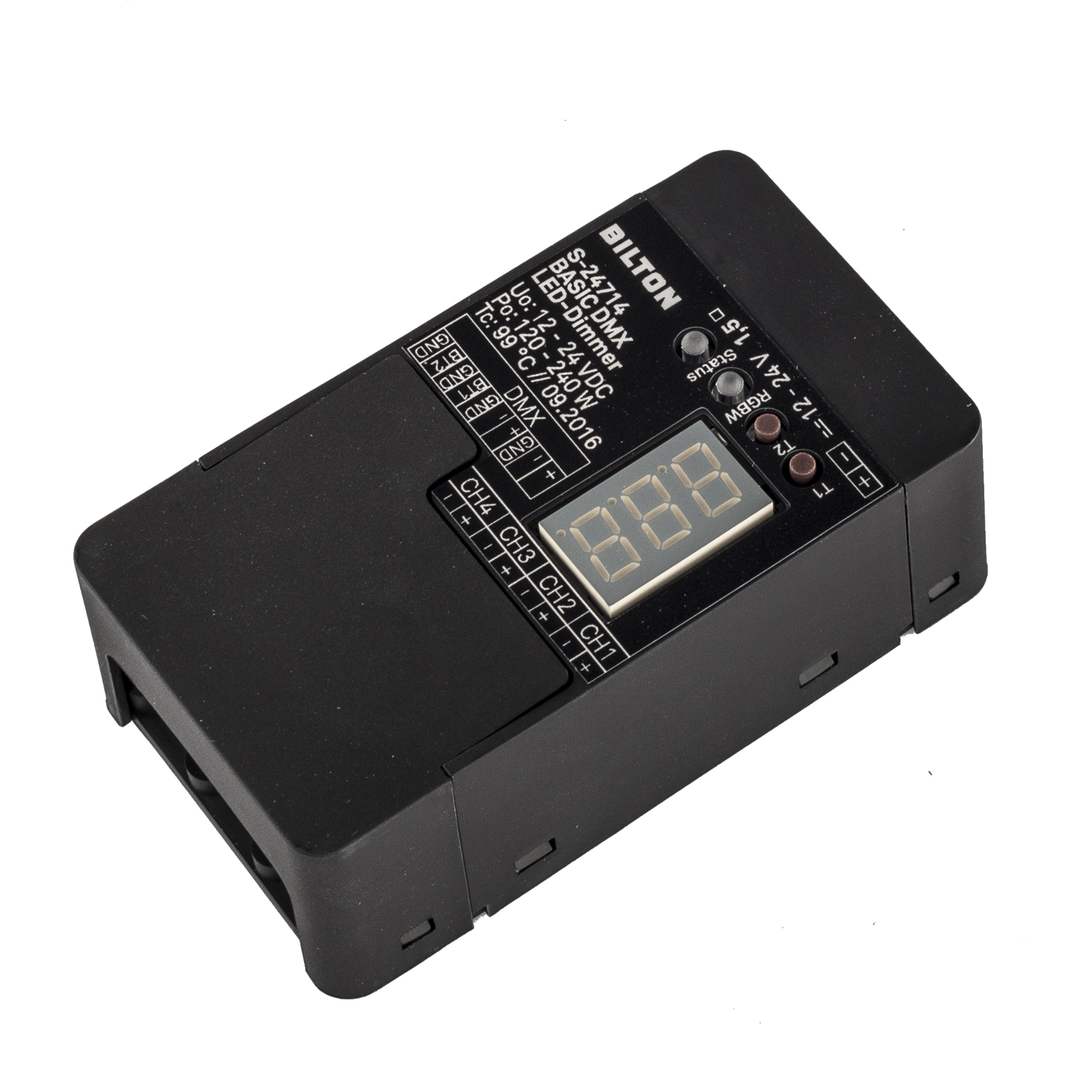 BILTON Controller BASIC DMX/Analog12-24VDC 240W IP20 4Kanal 2,5A/Kanal
