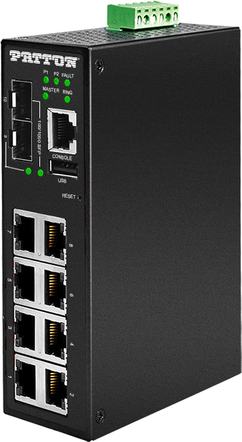 Patton FiberPlex Industrial PoE&plus; Ethernet Switch