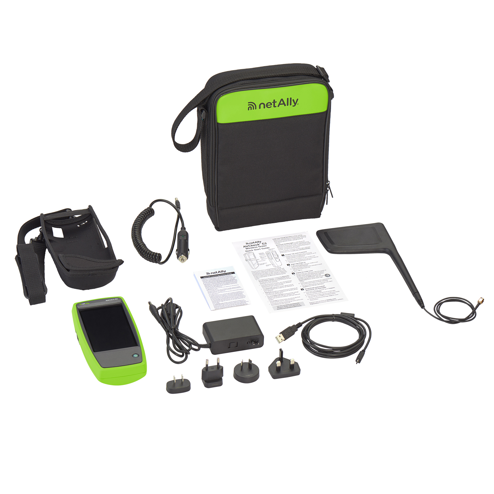 NetAlly AIRCHECK-G2-KIT,AIRCHECK-G2 PLUS EXT-ENT, AUTO CHARGER, HOLSTER